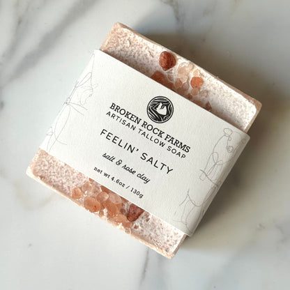 feelin’ salty | salt & rose clay soap