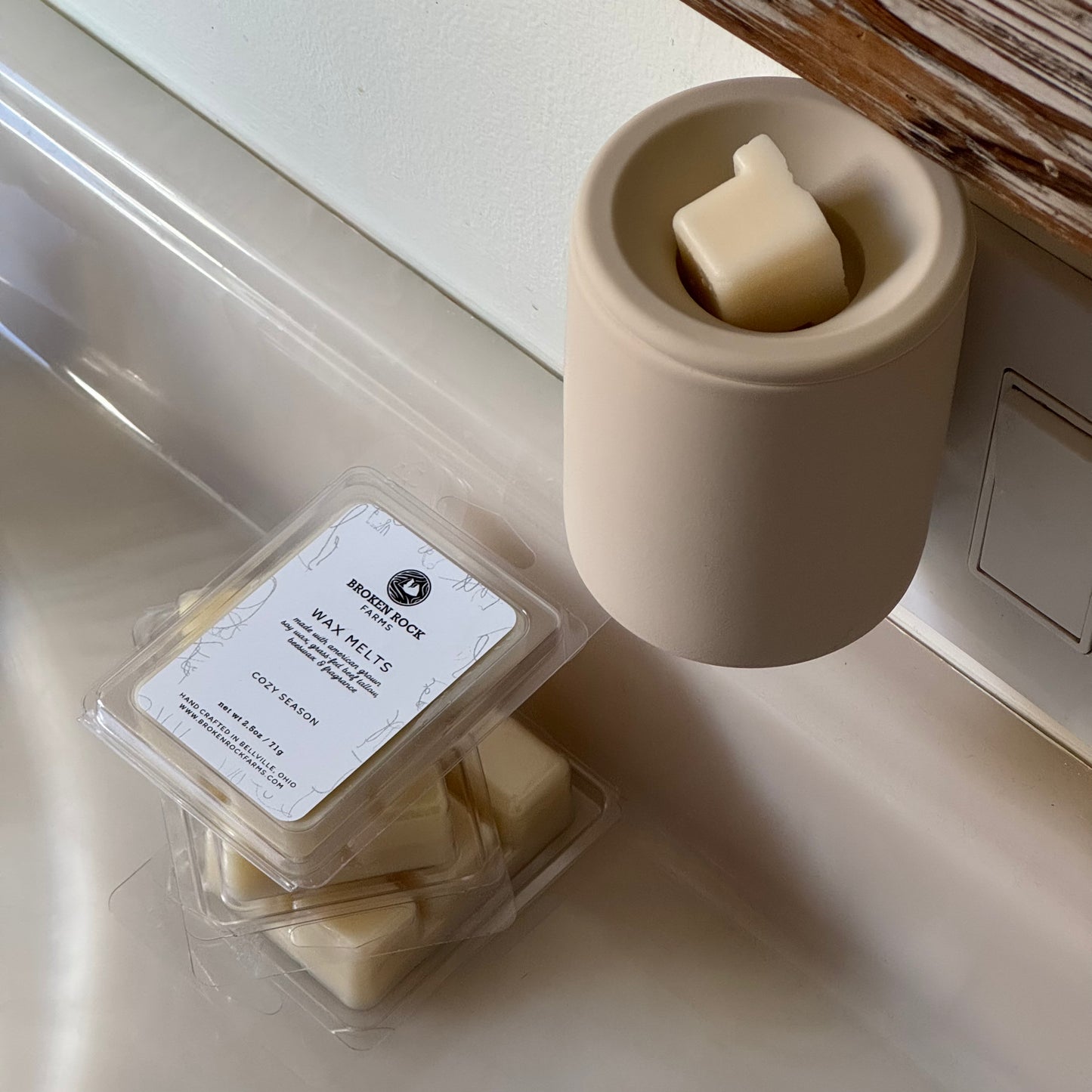 tallow wax melt set | wax warmer & melts