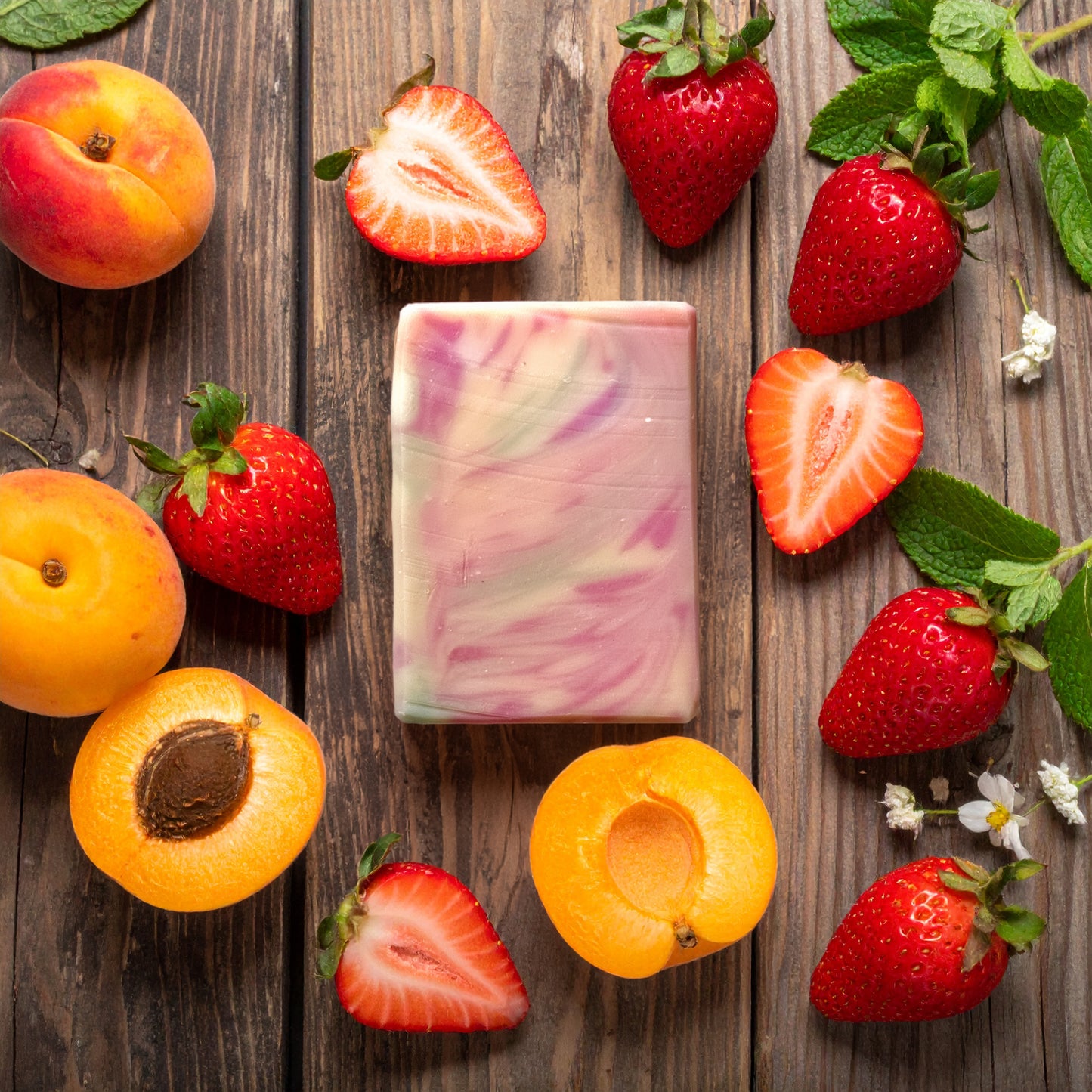 tallow soap | strawberry peach champagne