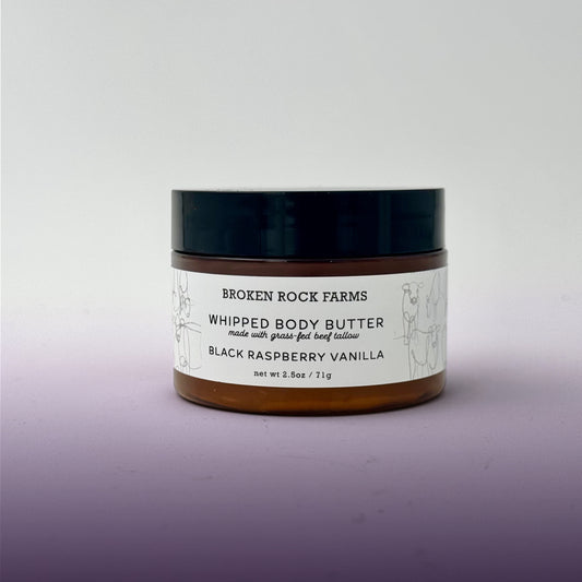 whipped tallow body butter | black raspberry vanilla