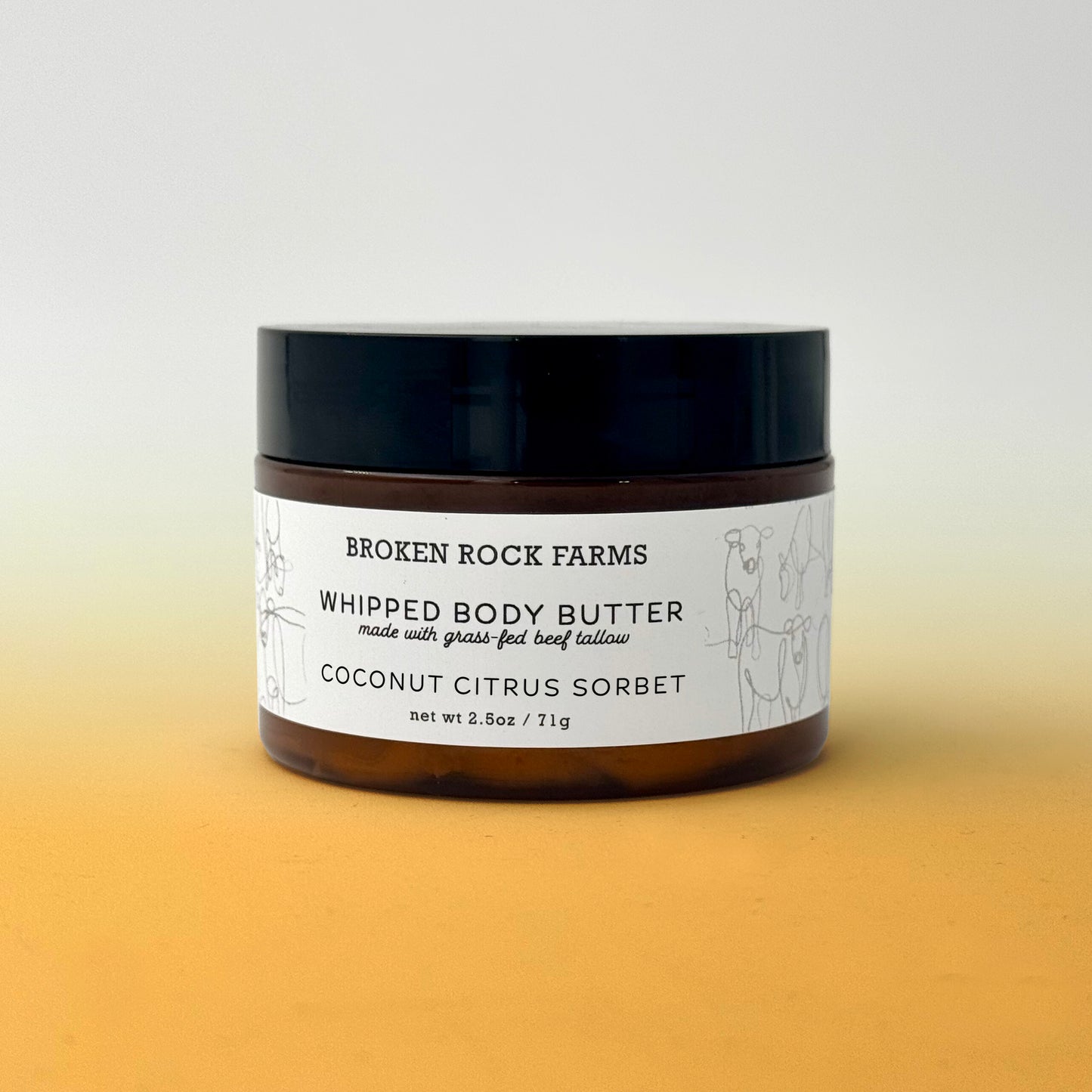 whipped tallow body butter | coconut citrus sorbet