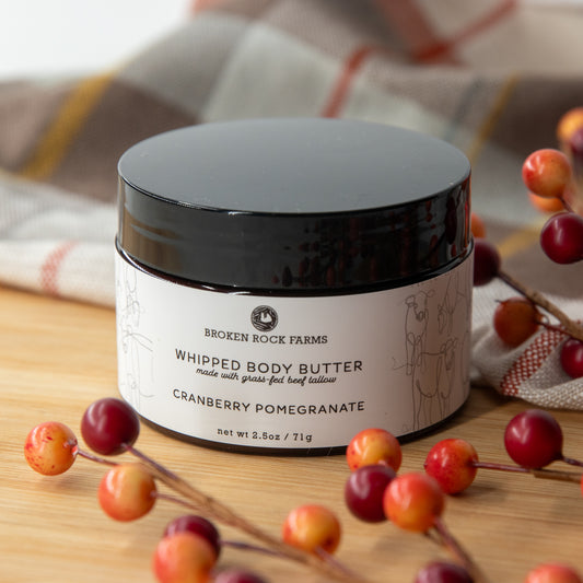 whipped tallow body butter | cranberry pomegranate