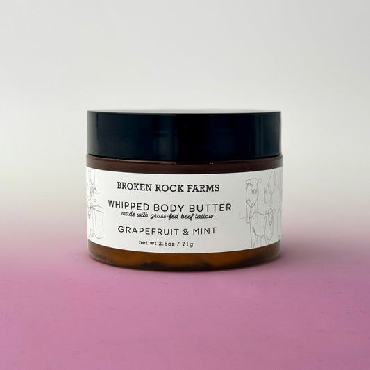 whipped tallow body butter | grapefruit & mint