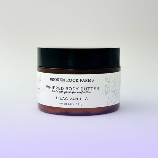 whipped tallow body butter | lilac vanilla