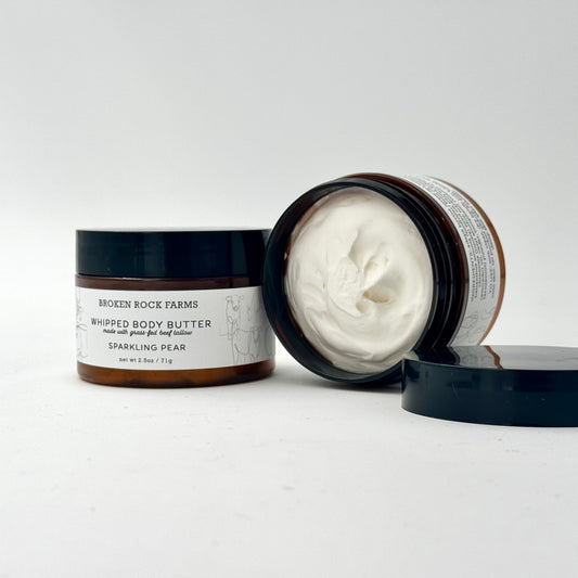 whipped tallow body butter | sparkling pear