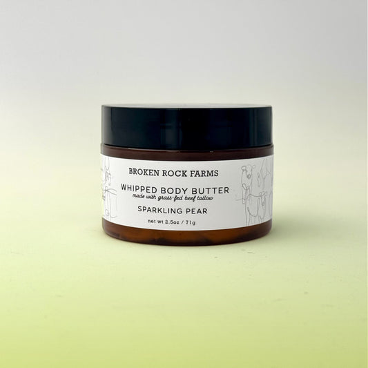 whipped tallow body butter | sparkling pear