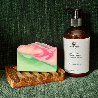 tallow soap & moisturizer set | christmas cactus