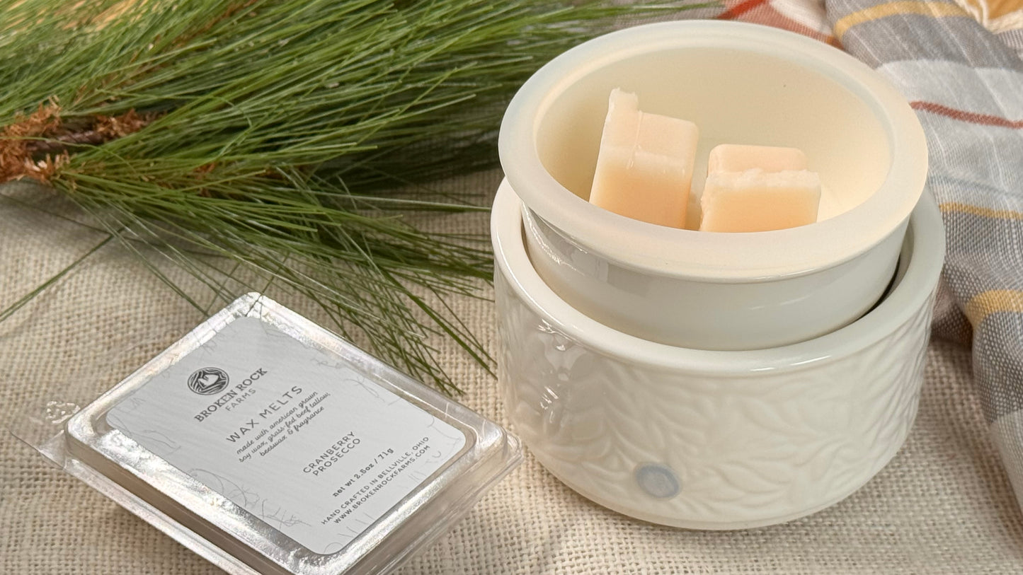 electric wax warmer | ceramic with silicon tray & timer