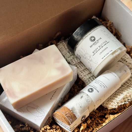 tallow soak, soap & moisturizer set | lavender