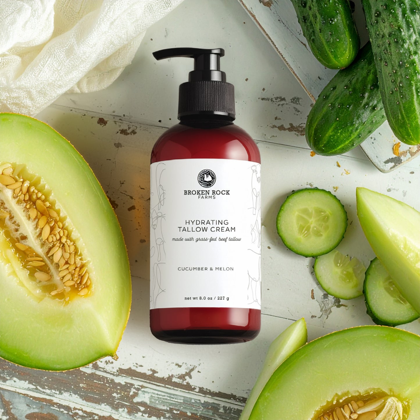 hydrating tallow cream | cucumber melon