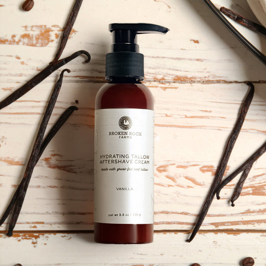 tallow aftershave cream | botanically infused vanilla