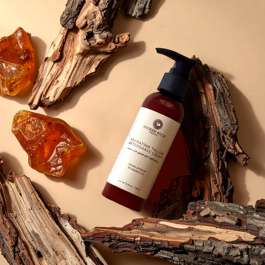 tallow aftershave cream | dark amber rosewood