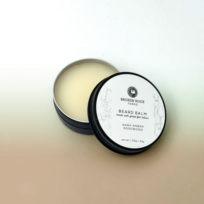 tallow beard balm | dark amber rosewood