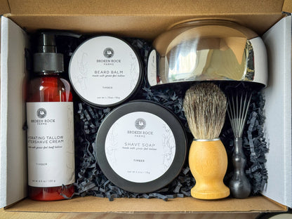 tallow shave set | timber