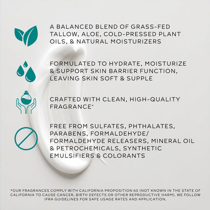 hydrating tallow lotion | fresh aloe
