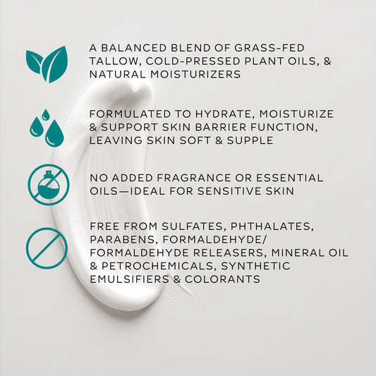 hydrating tallow lotion | botanically infused vanilla