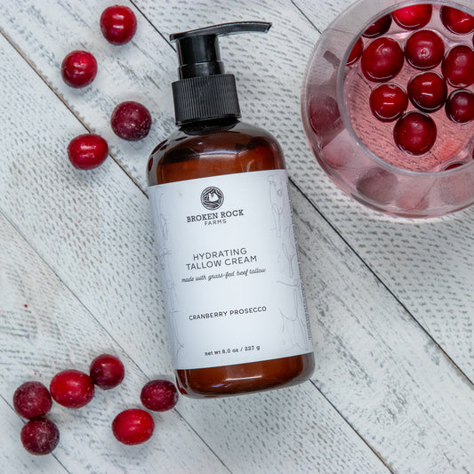 hydrating tallow lotion | cranberry prosecco