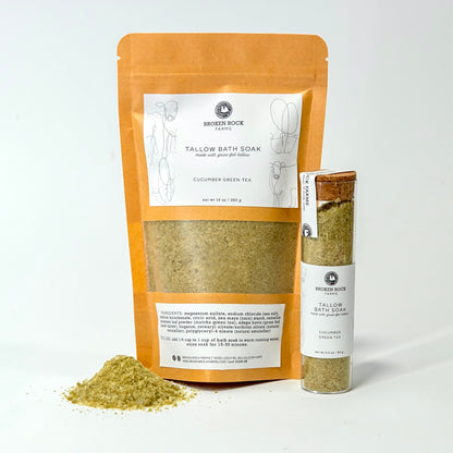 tallow soak | cucumber green tea