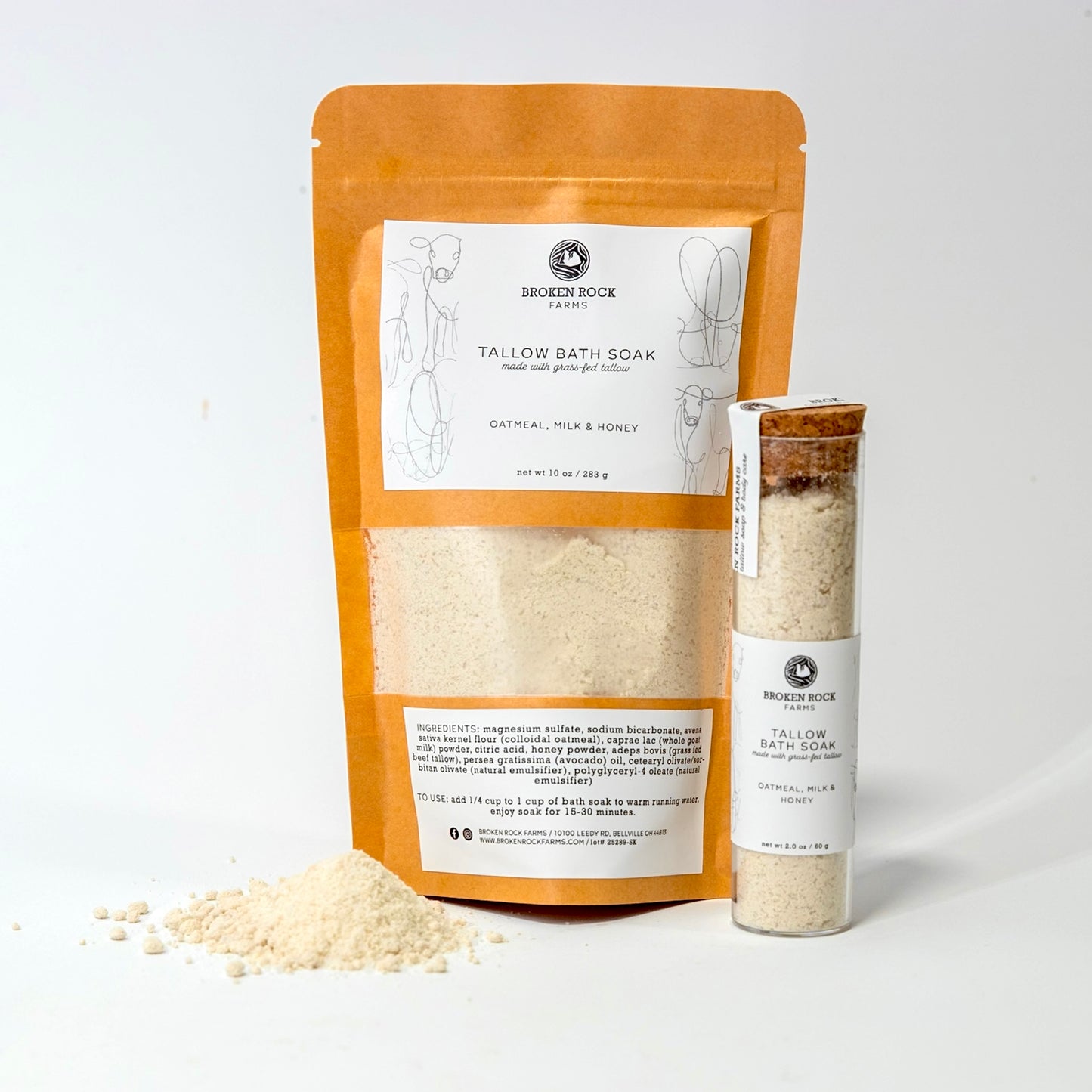 tallow soak, soap & moisturizer set | honey, oat & vanilla