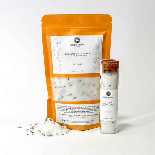 tallow soak | lavender