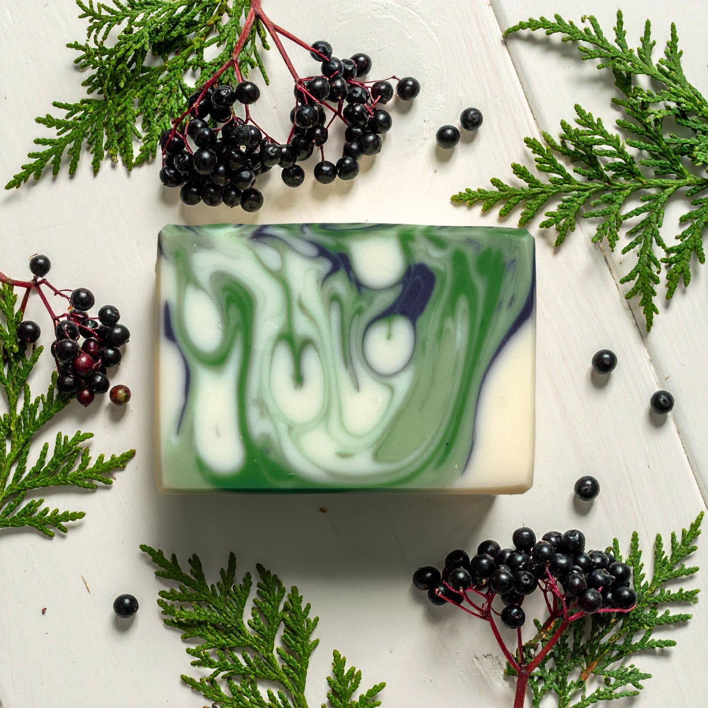 tallow soap | elderberry & evergreen