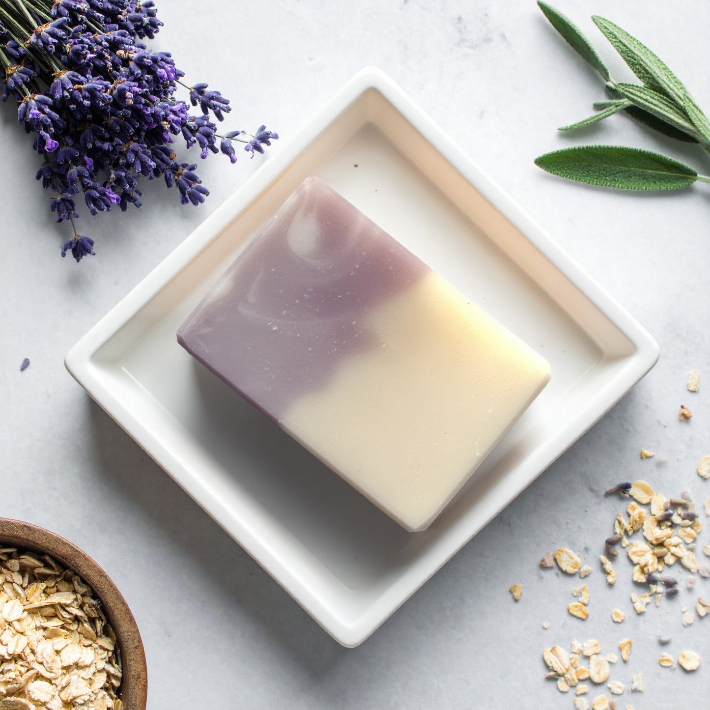tallow soap | oatmeal lavender & sage